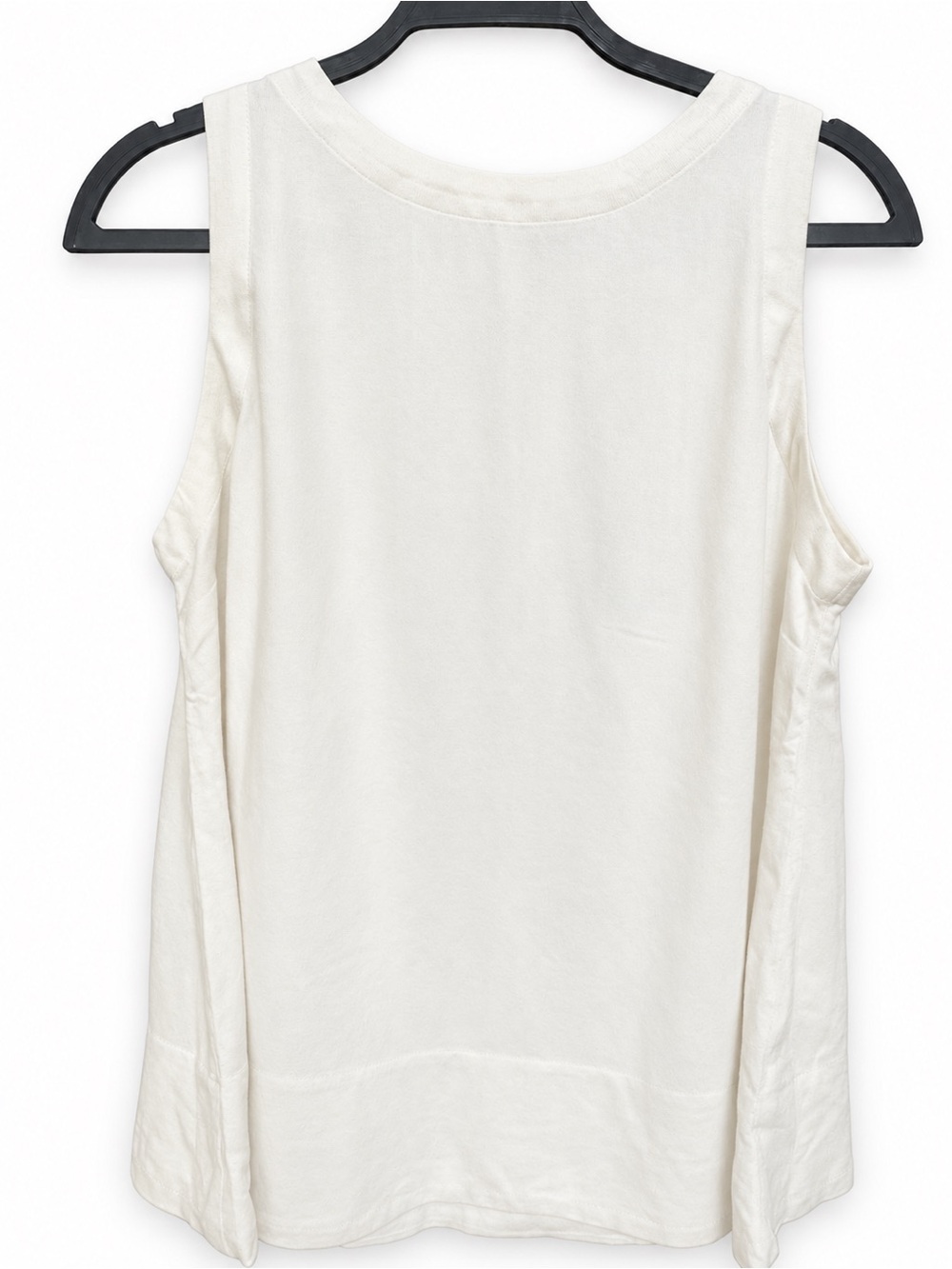 Banana Republic Cream Linen Blend Sleeveless Scoop Neck Blouse
